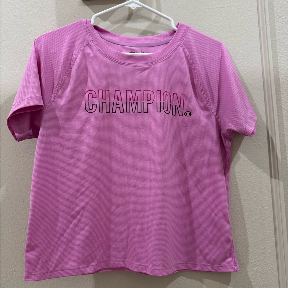 Champion Pink Short Sleeve  dry fit work out T-shirt size S